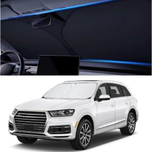 Sunshade for Car Windshield,Foldable Windshield Cover Sun Shade Keeps Car Cool,Universal Car Accessories  Silver Sun Blocker for Car Windshield Fits Car Truck  (L: 57.08 * 31.5 inch)