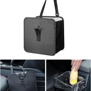 Car Trash Can, Foldable Car Trash Bag Hanging, 7L Large Capacity Waterproof Car Garbage Bag for Car Interior Keeping Tidy, Multifunctional Car Storage Bag, Car Interior Accessories (Small)